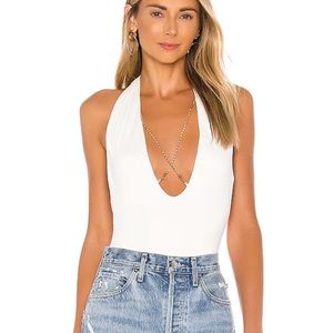 Revolve - SuperDown - Jewels Cross Front Bodysuit in White